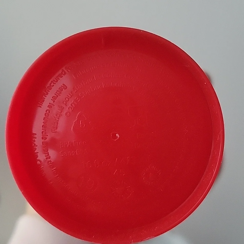 3/$8 Starbucks 16 Oz Red Holiday Themed Plastic Cups